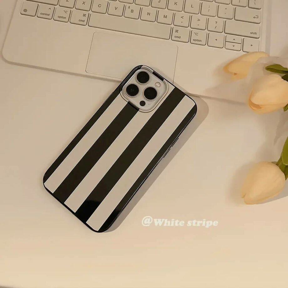 Black and White Stripe iPhone Case