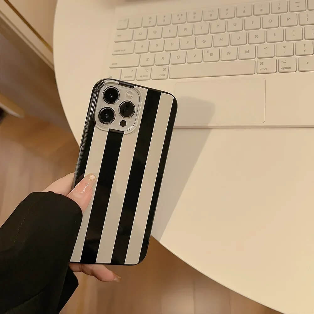 Bold Black and White Striped Phone Case