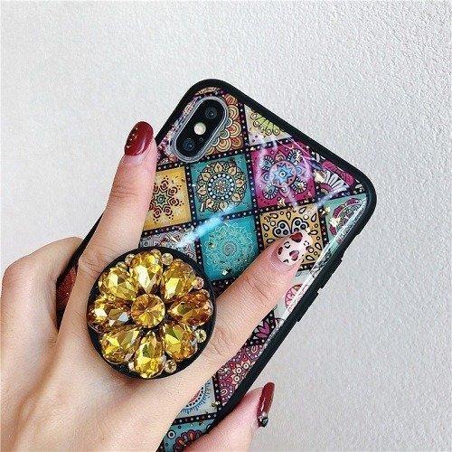Multicolor Mandala Pop Stand iPhone Case