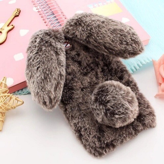 Rabbit Ear Fluffy Phone Case For iPhone 14 13 12 11 Pro Xs X 8 7