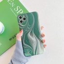 Dark Green Marble Phone Case for iPhone 15, 14, 13, 12, 11 Pro