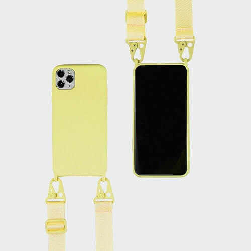 Silicone Phone Case with Crossbody Strap For iPhone 13 12 Pro Max & 11