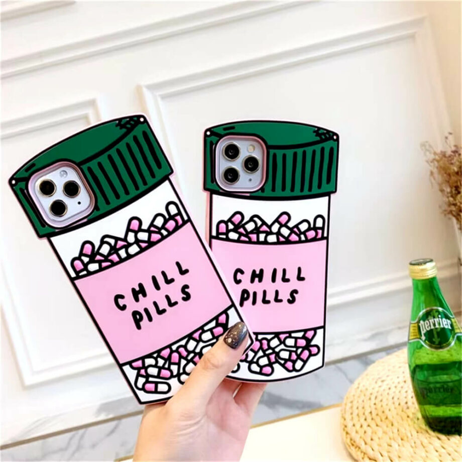 Chill Pills Phone Case for iPhone 15 14 13 12 11 series (1)