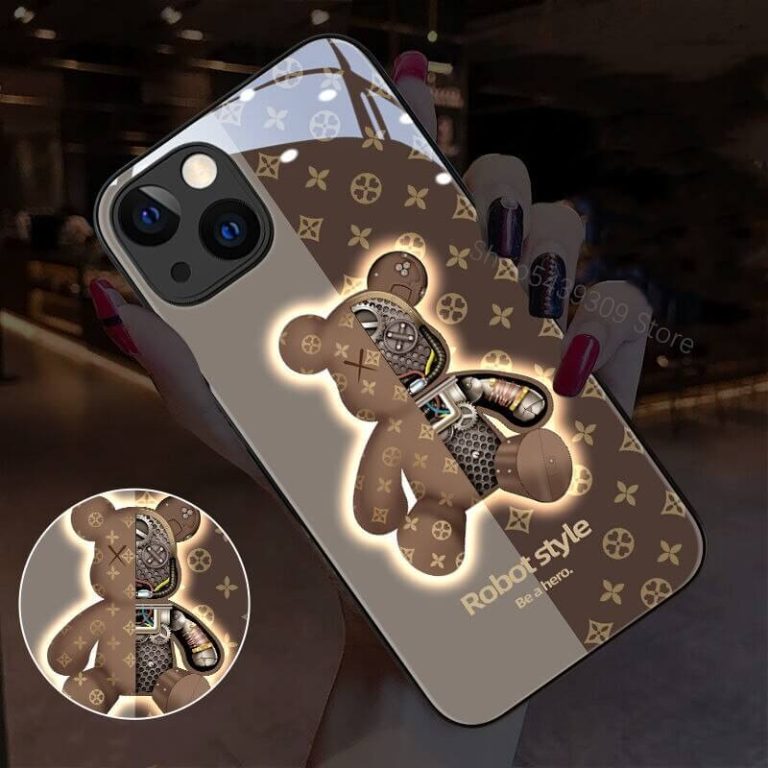 Glow In The Dark Cute 3D Bear Phone Case - Waw Cases