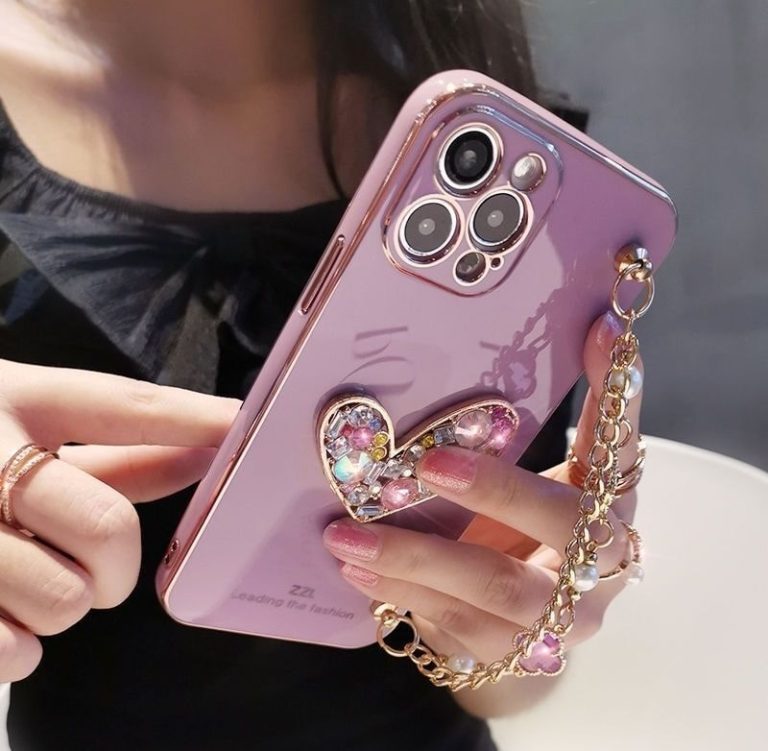 Crystal iPhone Case With Hand Bracelet - Waw Cases