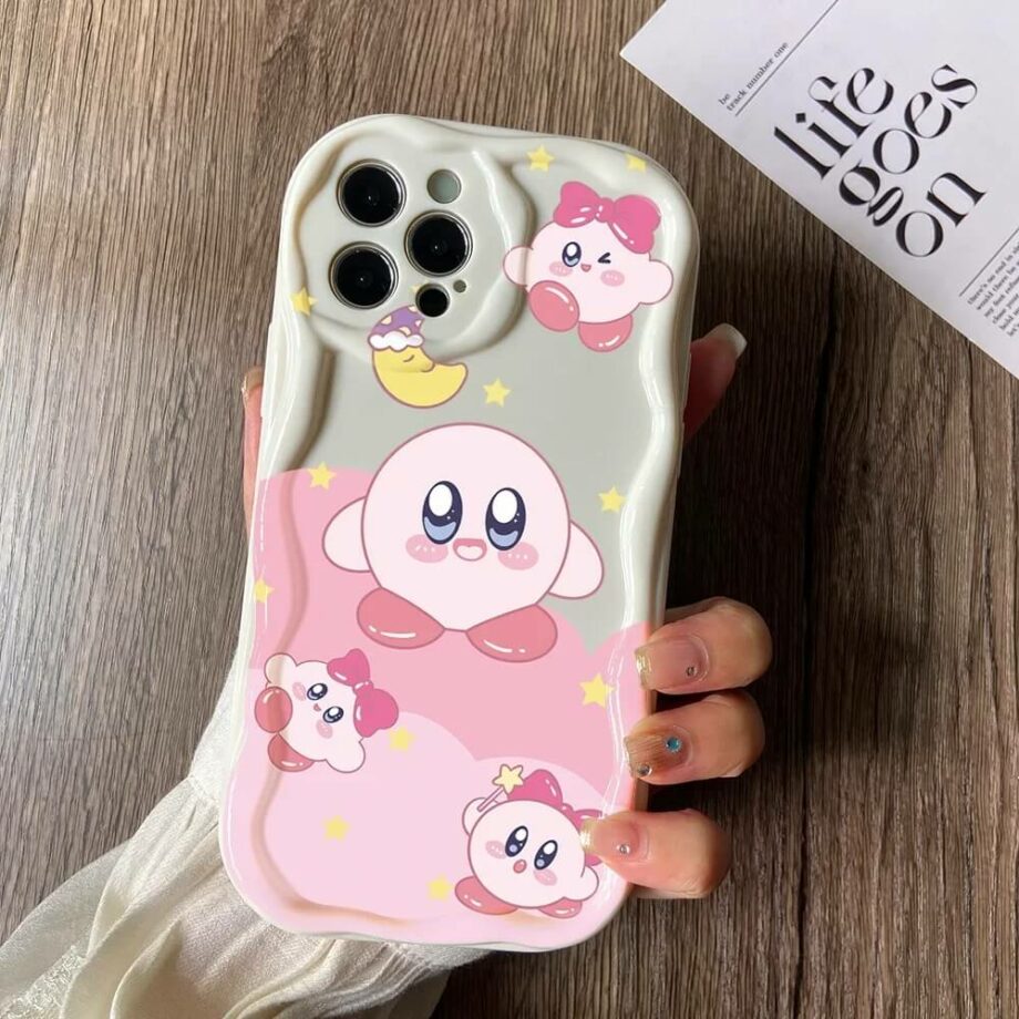 Cute Kirby Wave Frame iPhone Case