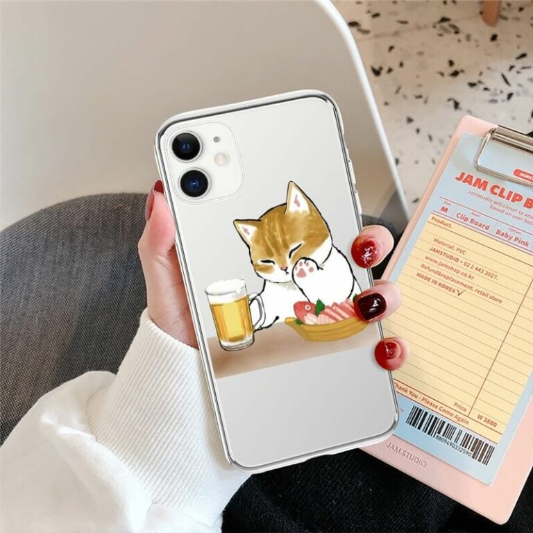 Sad Cat Drinking Beer Meme iPhone Case - Waw Cases