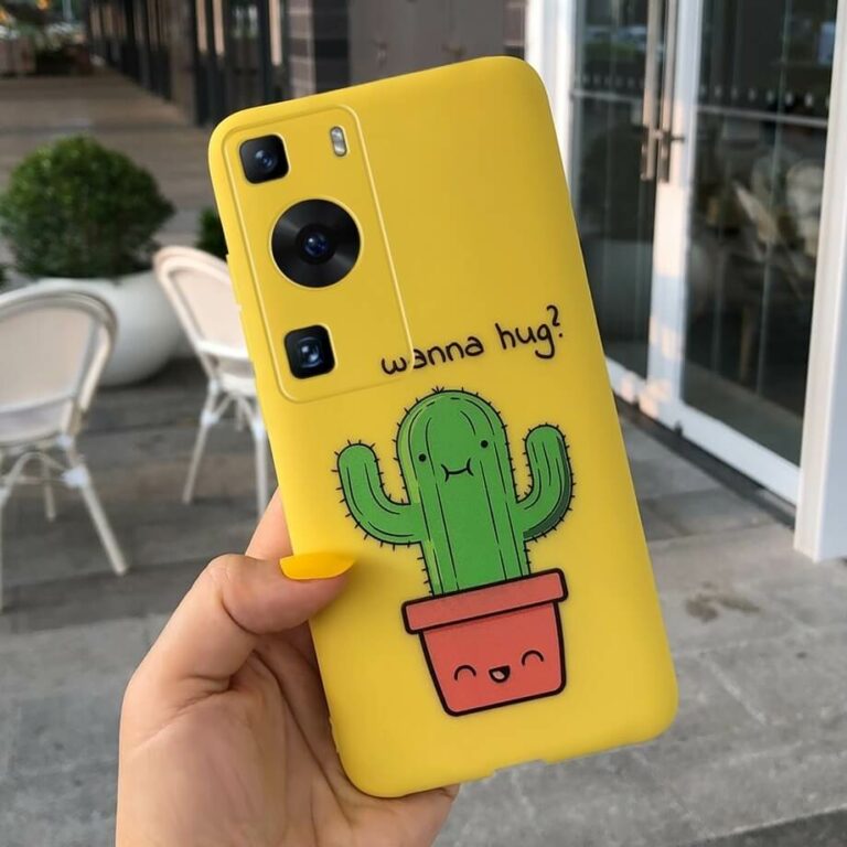 Yellow Phone Case Wanna Hug Cactus Huawei P60p60 Pro 2618