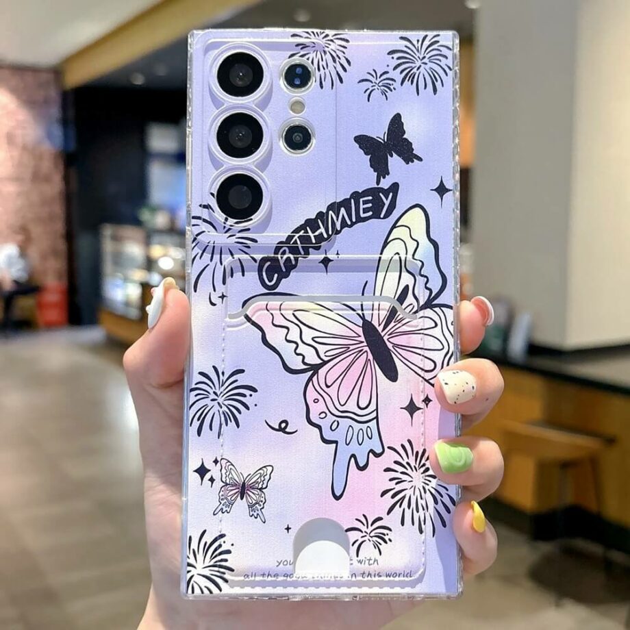 Aesthetic Butterfly Photocard Samsung Phone Case