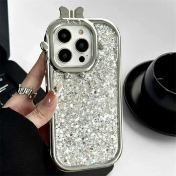 Luxury Bling Glitter Plating Butterfly iPhone Case