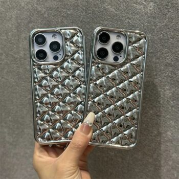 Diamond Rhombus Shape 3D Plating iPhone Case