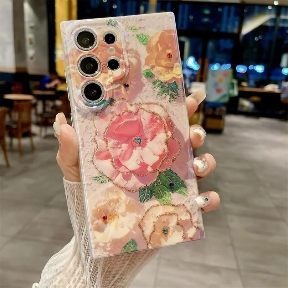 Flower Glitter ART Painting Samsung Phone Case