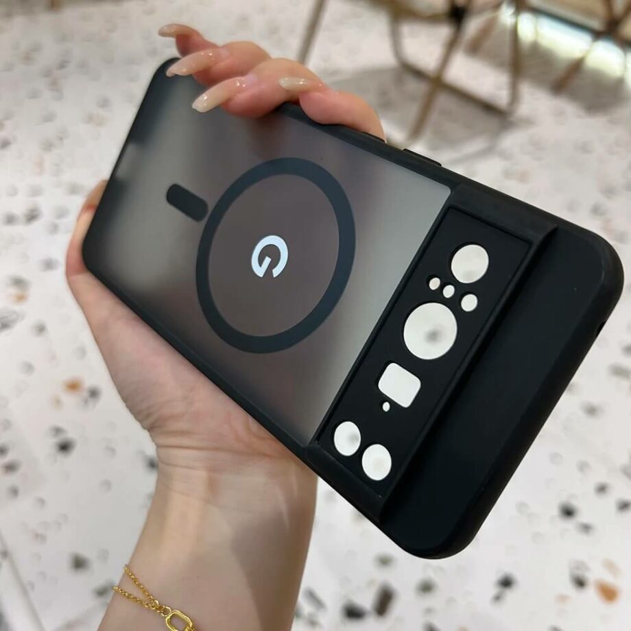 Magnetic Matte Black Google Pixel Phone Case with MagSafe (1)