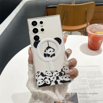 Cute Panda MagSafe Phone Case for Samsung S24 Series