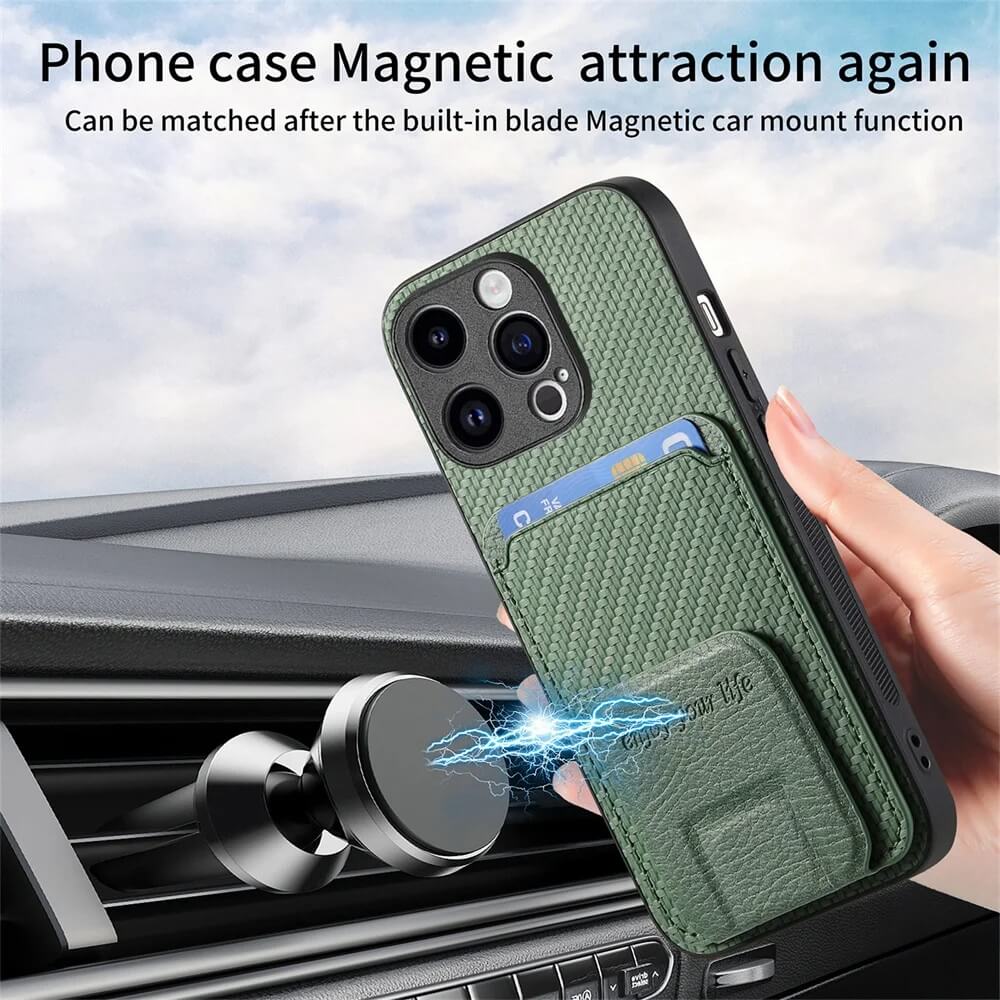 Shockproof Organic Summer Knit Magnetic Wallet Pixel Phone Case