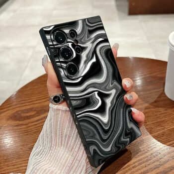 Watercolor Marble Silicone Case for Samsung Galaxy S24 Series