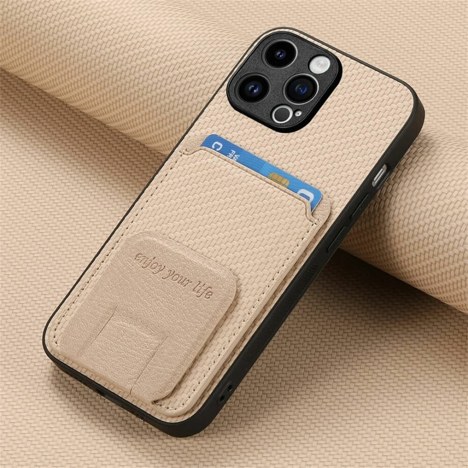 apricot Shockproof Organic Summer Knit Magnetic Wallet Pixel Case