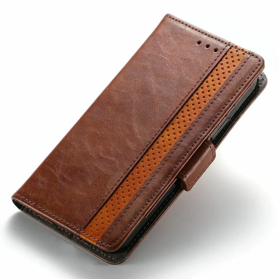 brown Handmade Leather Wallet Google Phone Case