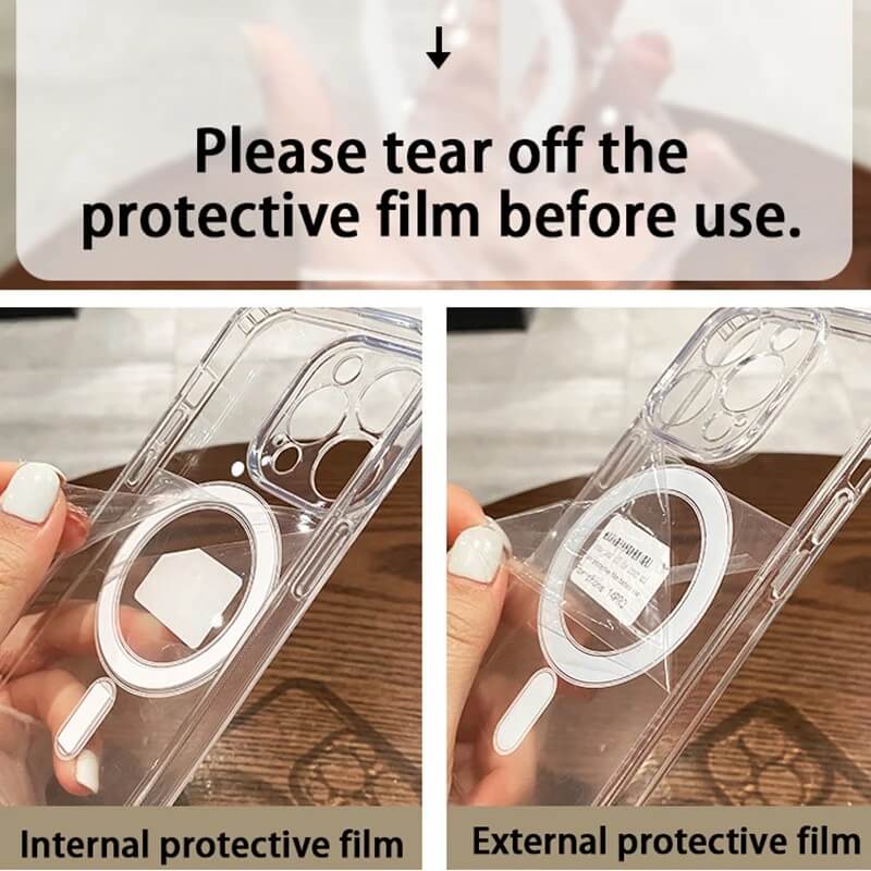 Case with internal protective film