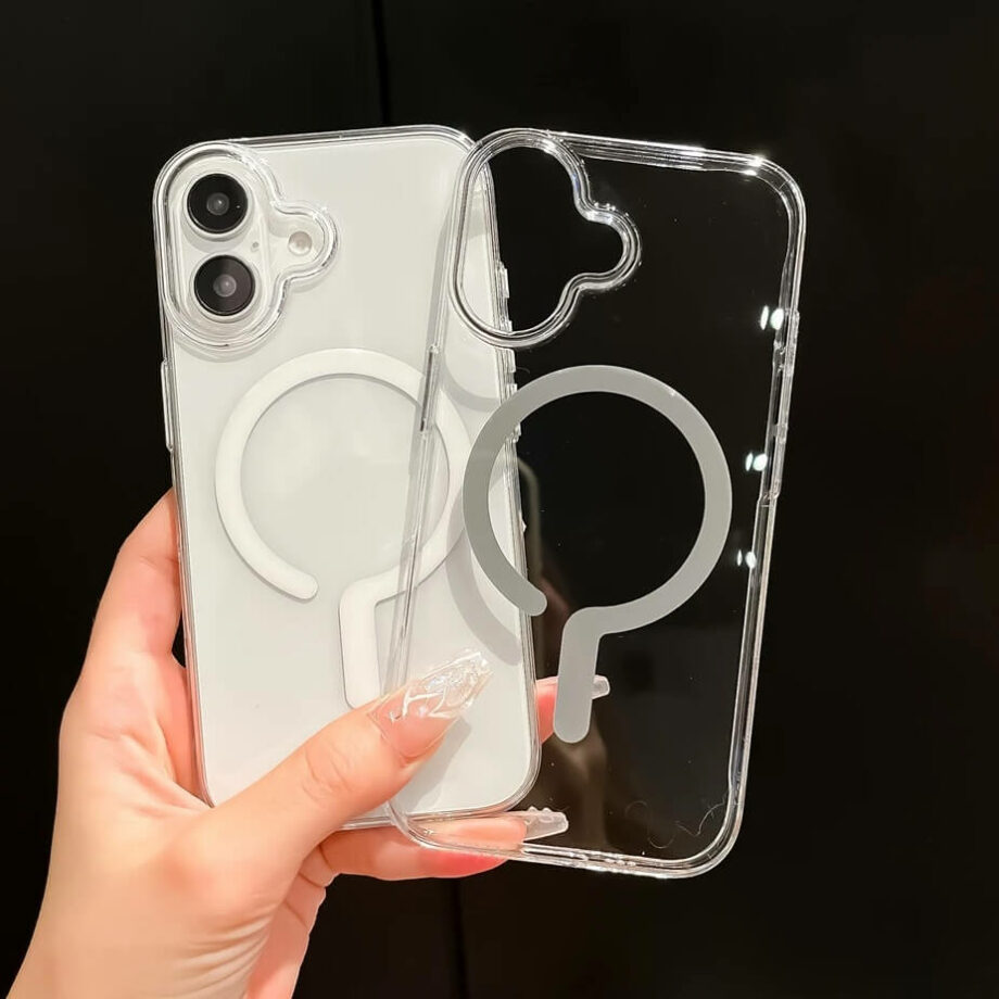 Clear Silicone Case with MagSafe for iPhone 16 (2)