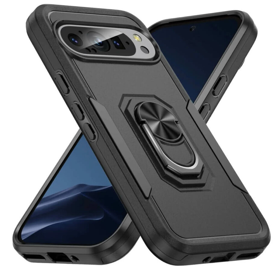 Full Protection Case with Metal Ring Stand for Pixel 9 Series