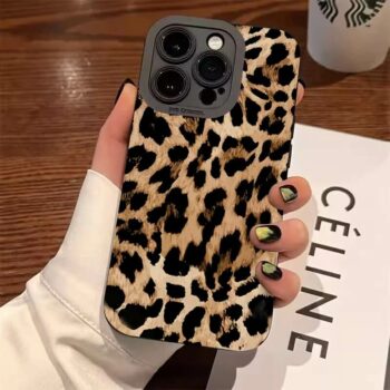 Leopard Print Soft Matte Silicone Phone Case