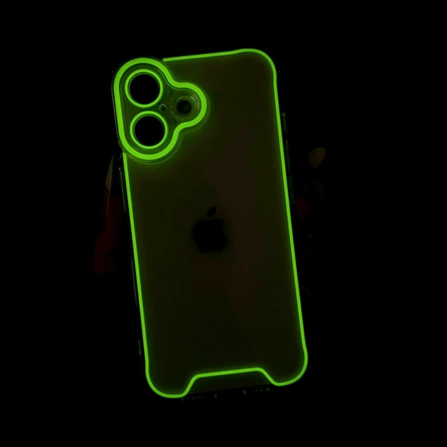 Luminous Neon Fluorescent Transparent Case for iPhone 16 (1)