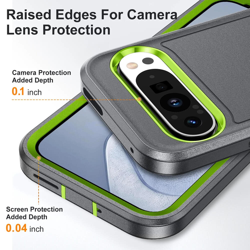 Raised edge for camera lens protection