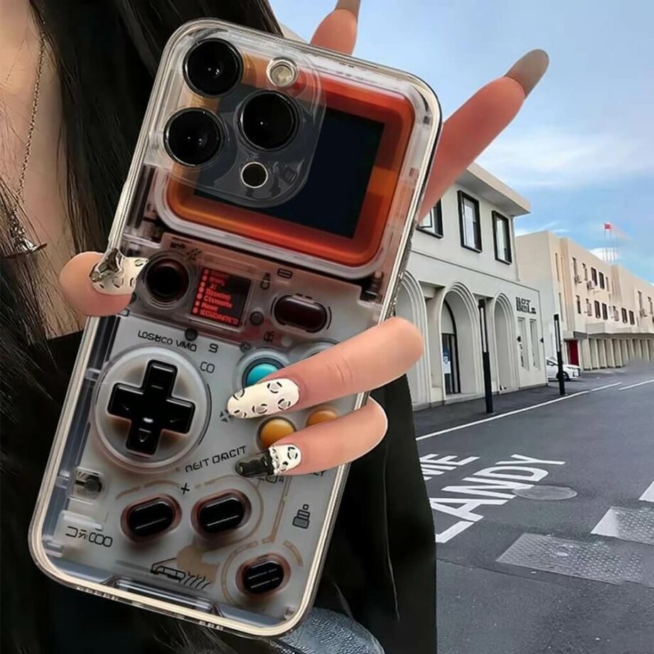 Transparent Retro Handheld Game Console iPhone Case