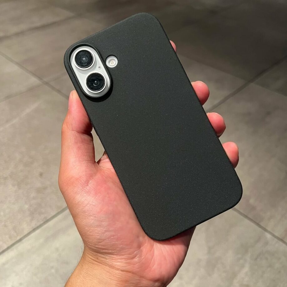 Black Matte Sandstone Case for iPhone 16 Series