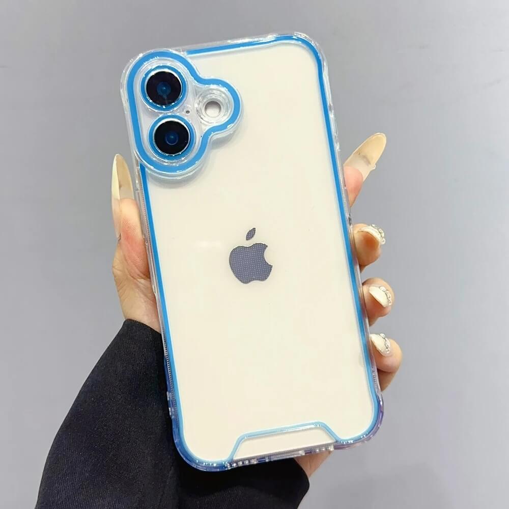 Luminous-Neon-Fluorescent-Transparent-iPhone-16-Case-blue