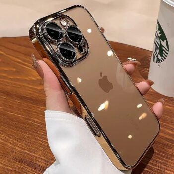 Luxury Plating Frame Soft Silicone Case for iPhone 16 Series