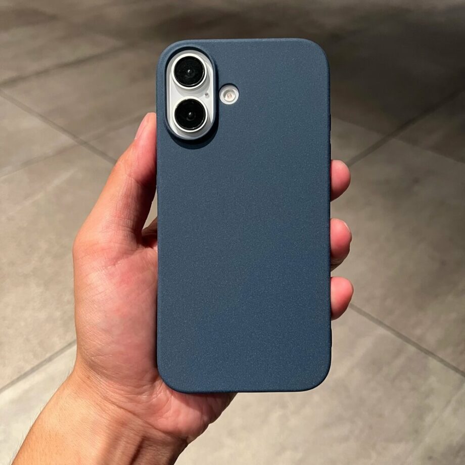 Navy Matte Sandstone Finish Case for iPhone 16 Series