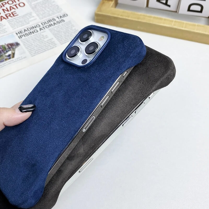 Ultra-Thin Frameless Alcantara MagSafe iPhone Case (1)