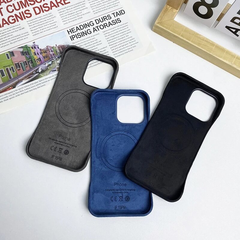 Ultra-Thin Frameless Alcantara MagSafe iPhone Case (3)