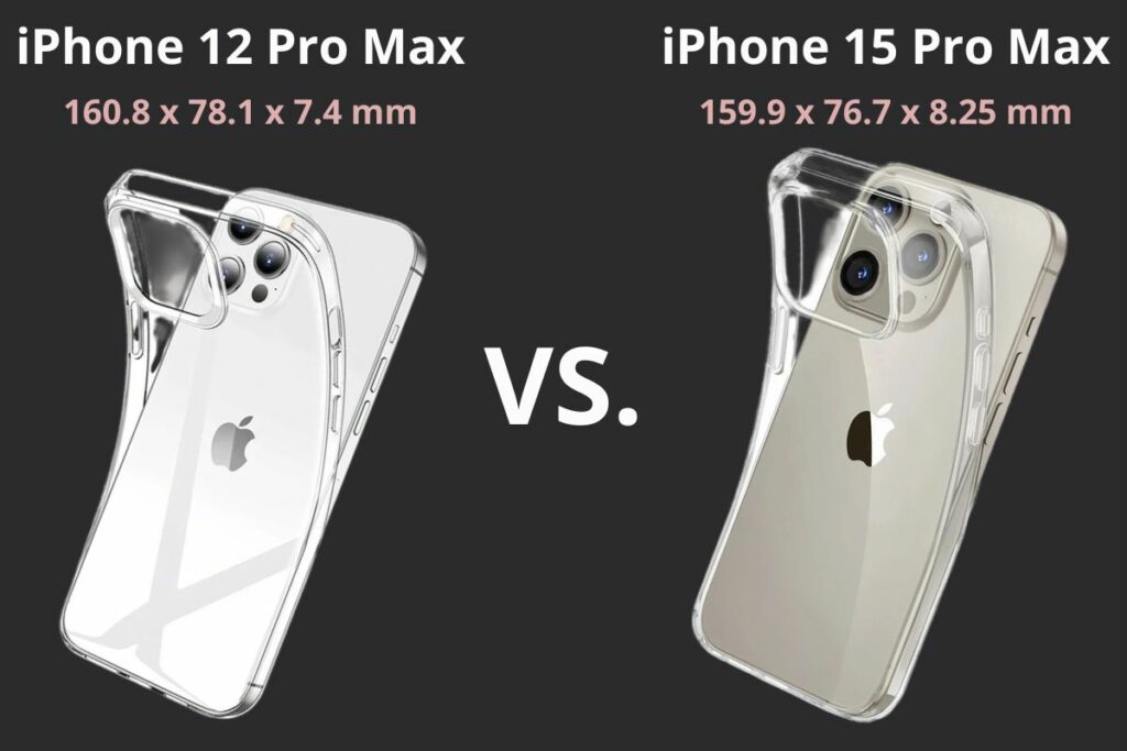 iPhone 12 Pro Max and 15 Pro Max Size Check