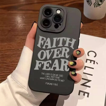 Faith Over Fear Quote iPhone Case