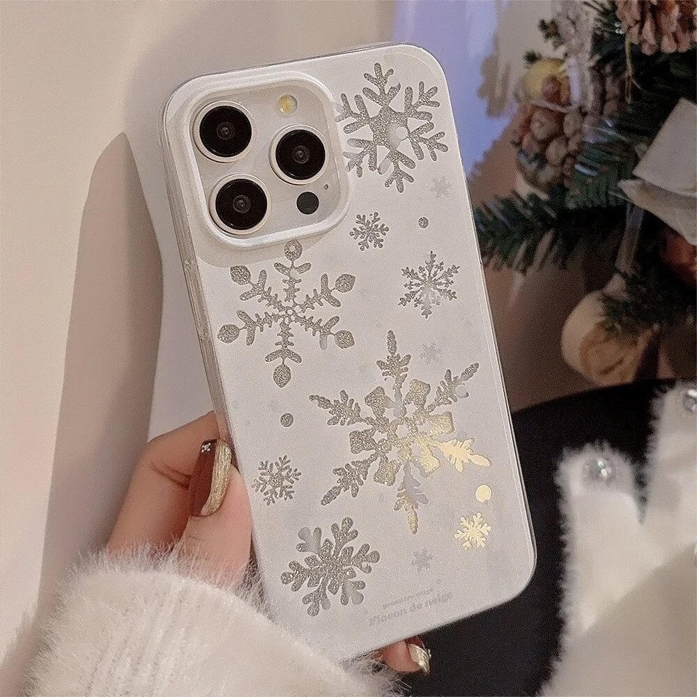 Glitter Snowflake Winter Phone Case