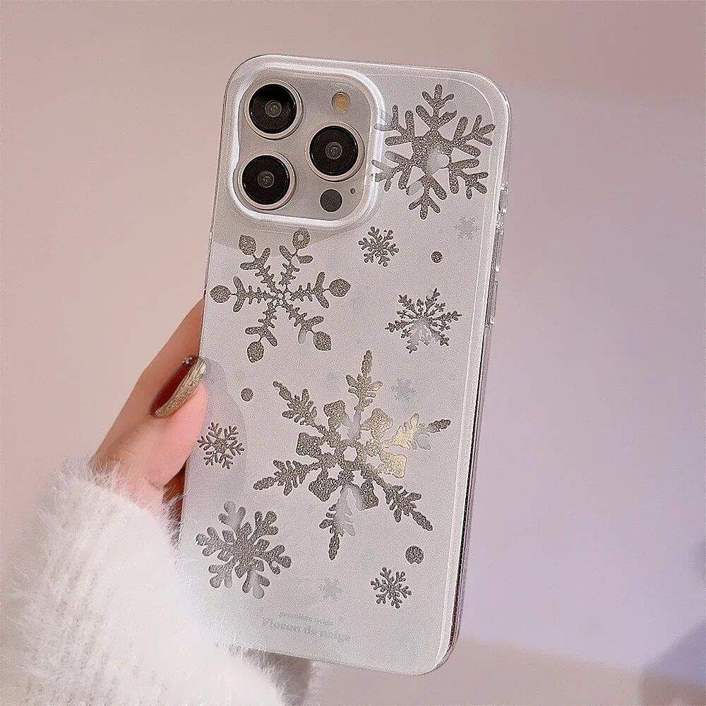 Glitter Snowflake Winter iPhone Case