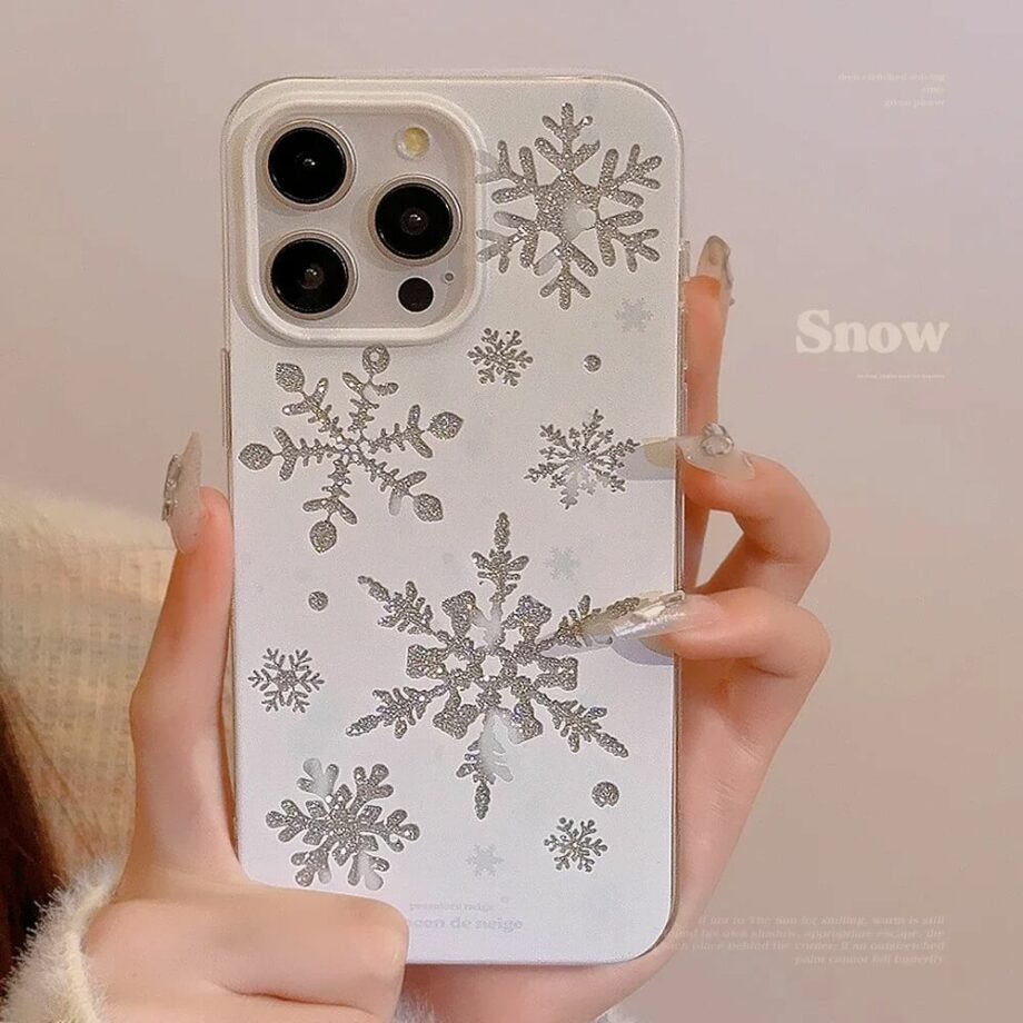 Sparkling Glitter Snowflake Winter Phone Case