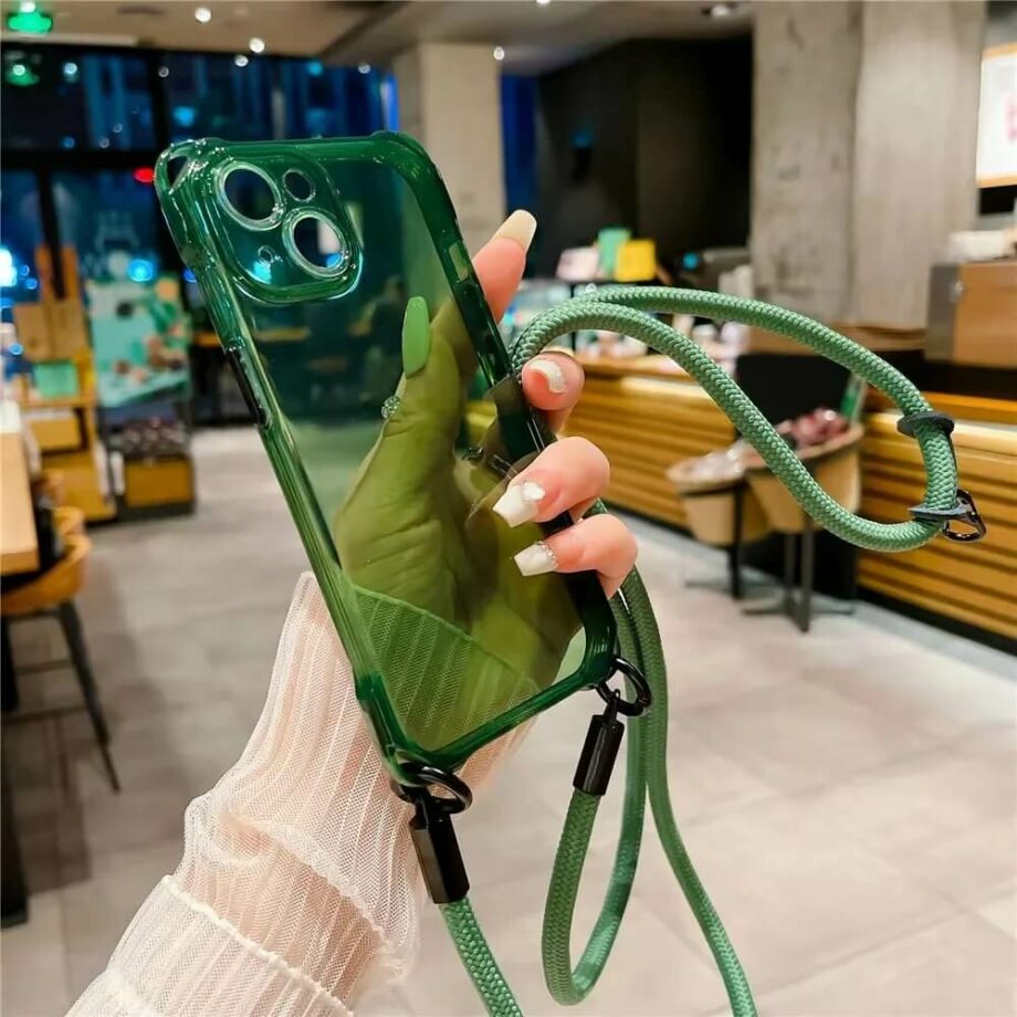 Transparent Phone Case with Crossbody Strap