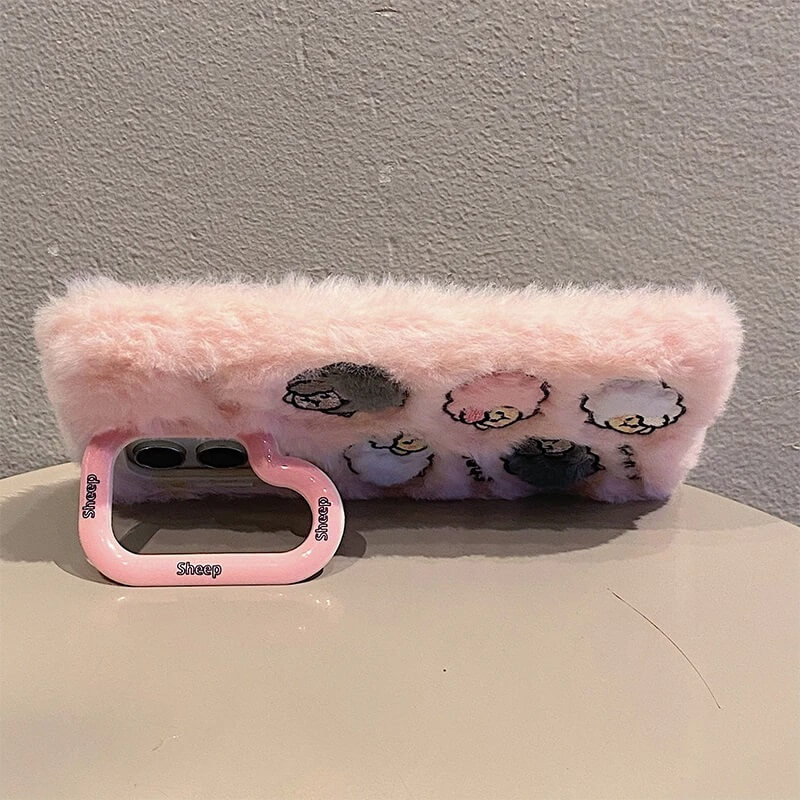 Fluffy Sheep Samsung Case with adjustable Camera Stand