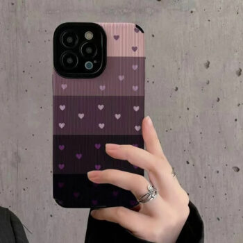 Gradient Heart Matte Shockproof iPhone Case