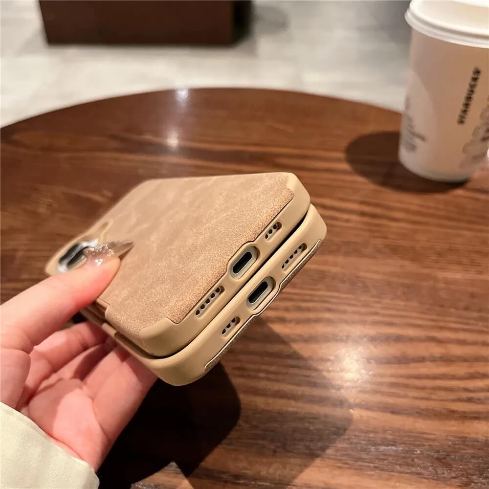 Soft Brown Suede Shockproof Phone Case