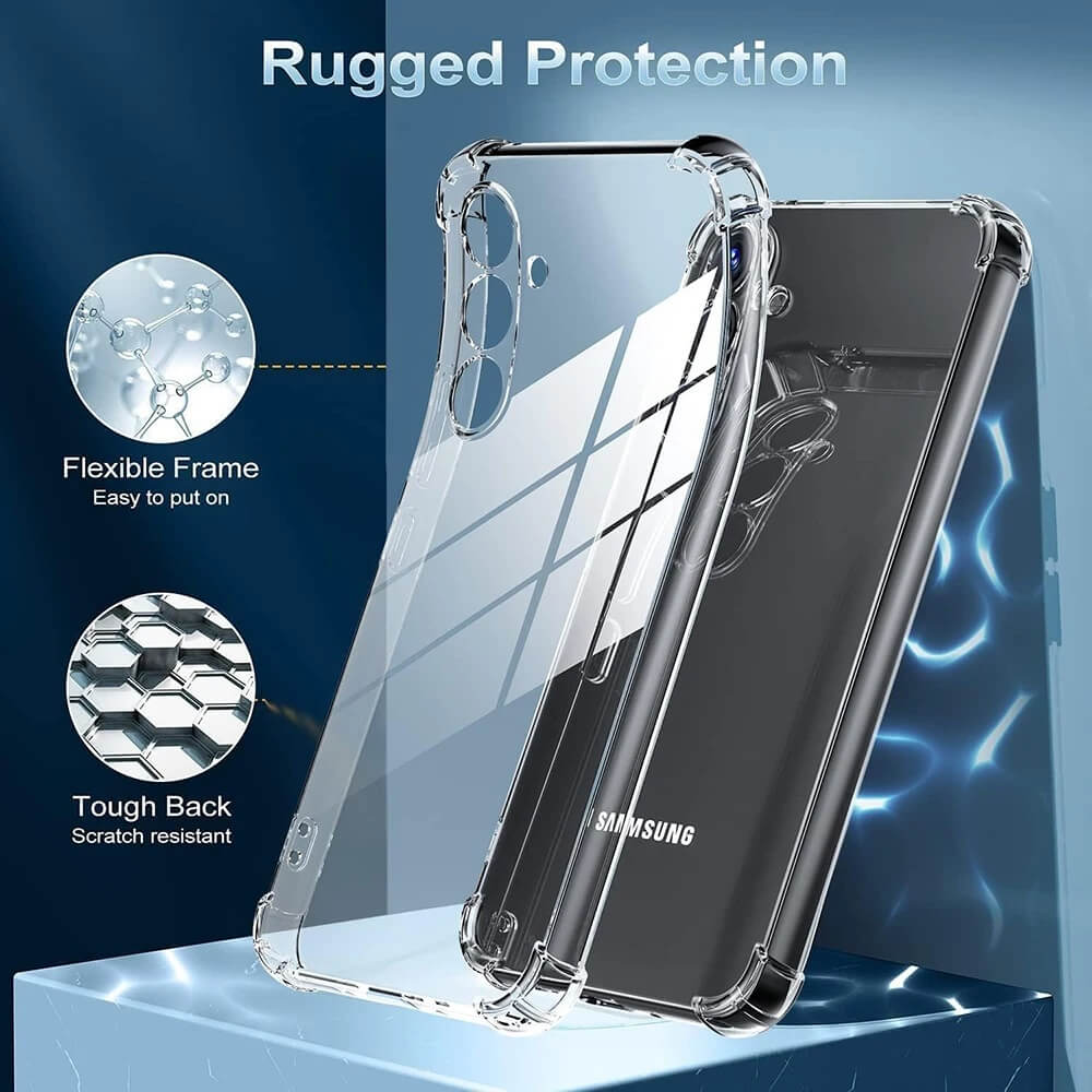 Transparent Silicone Shockproof Case for Galaxy S25, S25 Plus, S25 Ultra