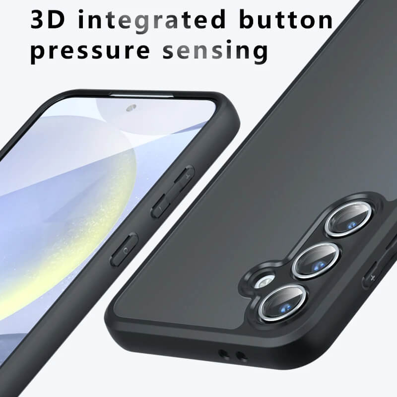 Matte Black Translucent Phone Case for Samsung S25, S25 Plus, S25 Ultra