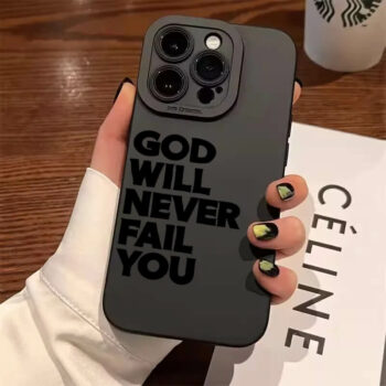 Black God Will Never Fail You Quote iPhone Case