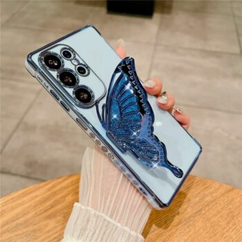 Butterfly 3D Plating Glitter Stand Case for Samsung Galaxy Series