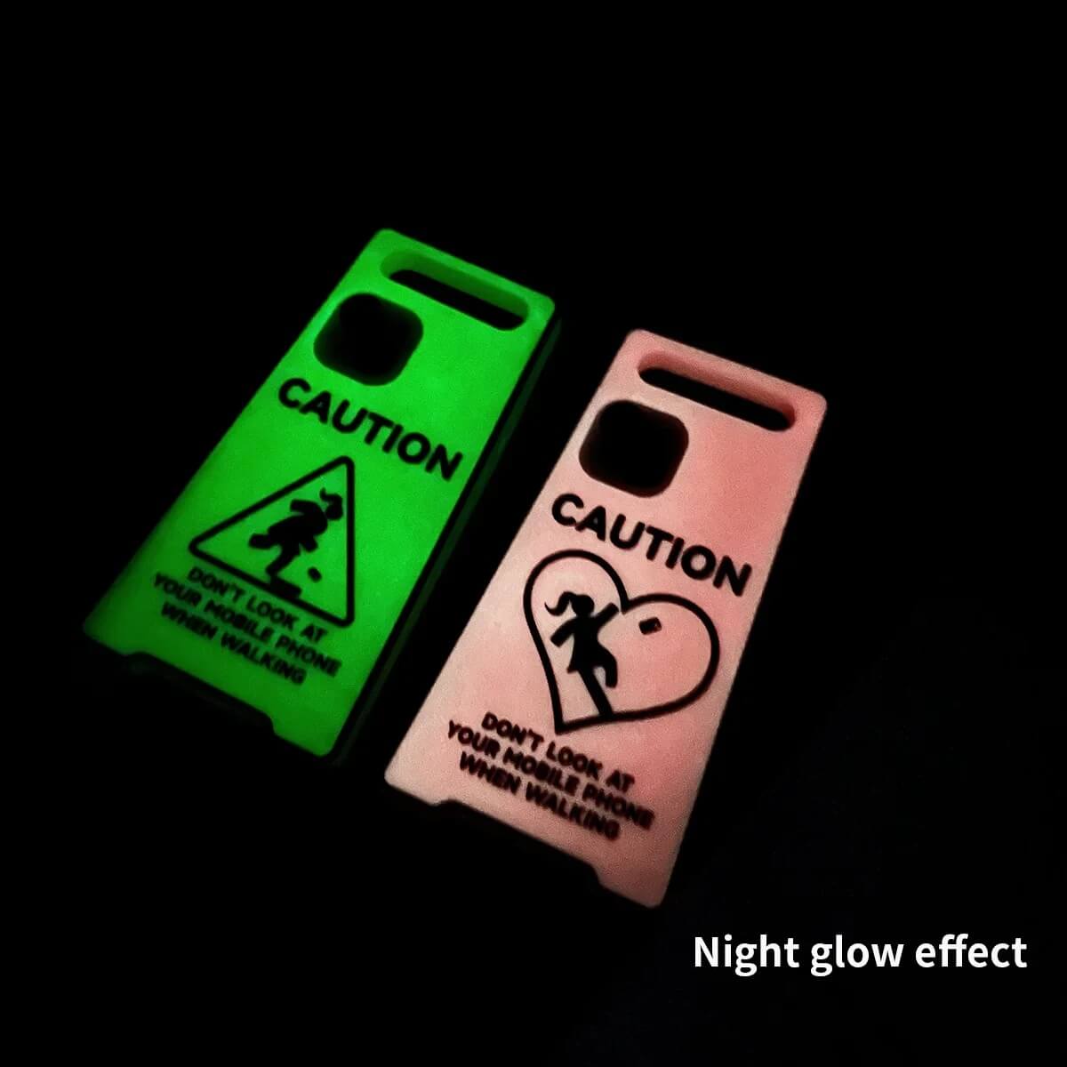 Glow In The Dark Caution Sign Phone Case