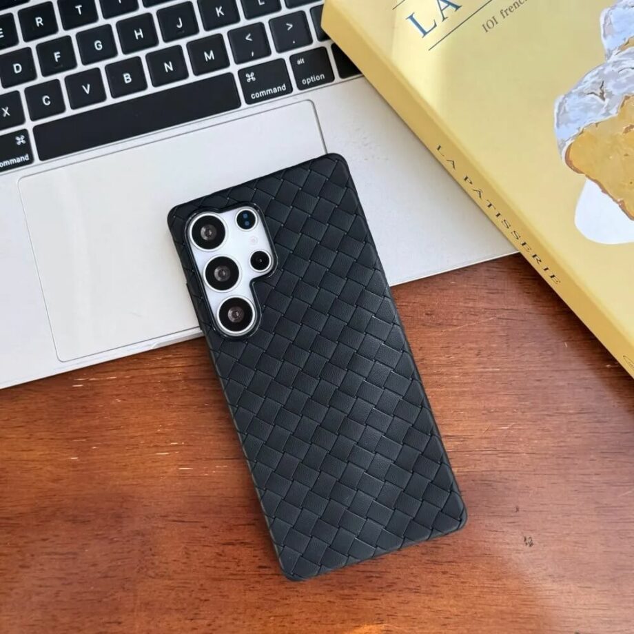 Ultra-Slim Woven Silicone Phone Case with Heat Dissipation - Black